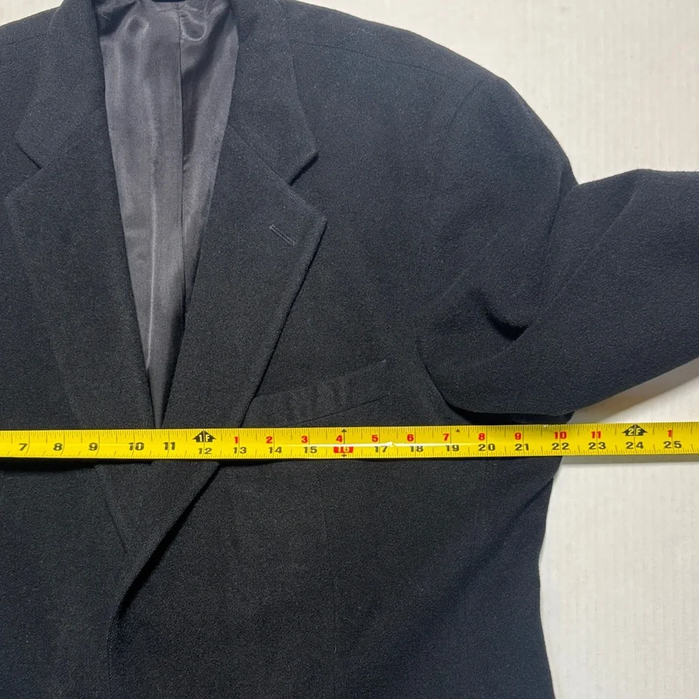 BROOKS BROTHERS Men's Vintage 100% Camel Hair Black Blazer Jacket Size‎ 44 Long